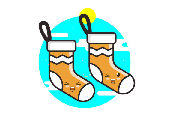 Christmas Socks Funny Kawaii Circle Art Graphics and Illustrations Review