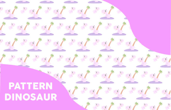 Dino Pattern Cute Animal Funny Purple Graphics and Patterns