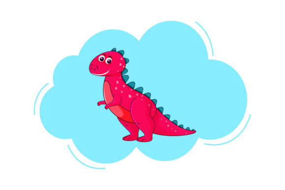 Dinosaur Funny Monster Cloud: Playful Graphics and Icons for Branding
