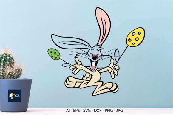 Easter Funny Bunny and Egg Flower Graphics & Illustrations Review