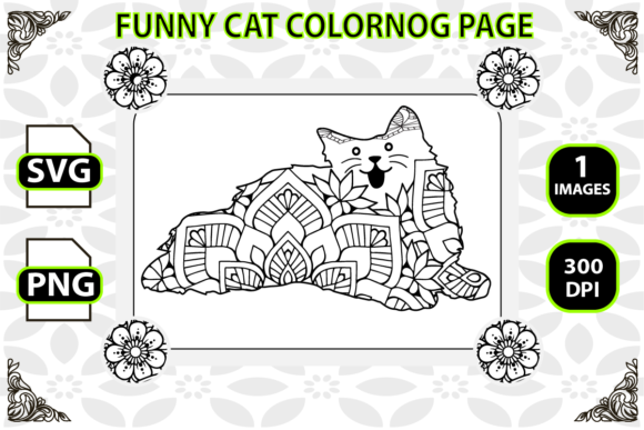 Funny Cat Coloring Page Kdp Interior Graphics Review