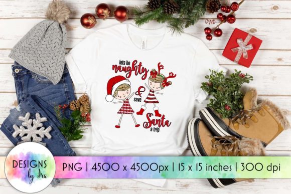 Funny Christmas Print Lets Be Naughty Review