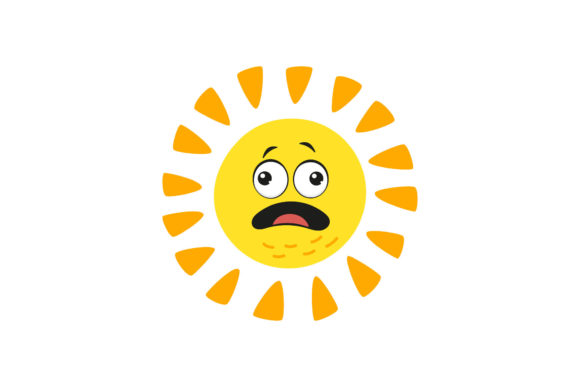 Funny Hand Drawn Sun Graphics for Creative Illustrations