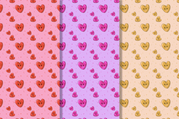 Kawaii Heart Funny Pattern: A Graphic Design Asset for Modern Patterns
