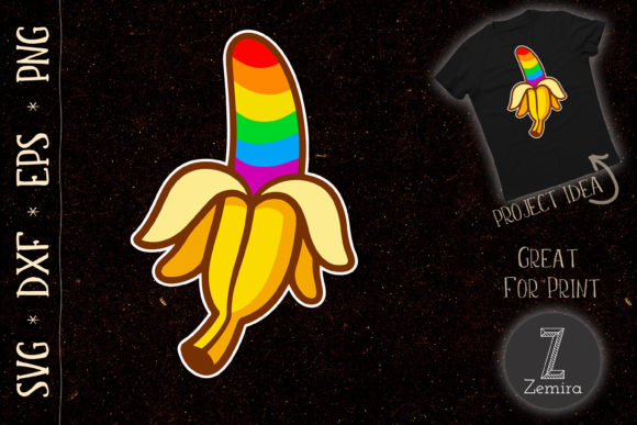 LGBT Banana Funny Design: Graphics for T-Shirt Designs