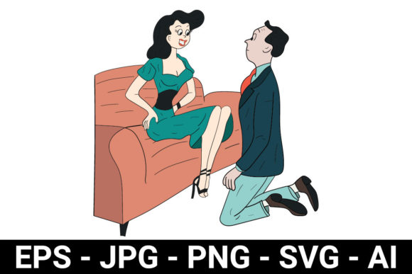 Man Kneel in Front of a Woman: A Graphics Review for Illustrations