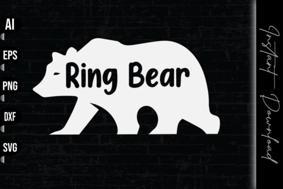 Ring Bear - Funny Ring Bearer Graphics for Print Templates